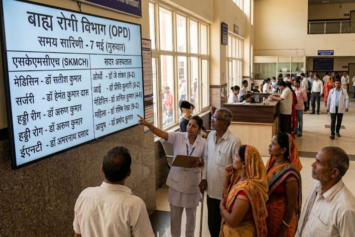 मुजफ्फरपुर ओपीडी: SKMCH और सदर अस्पताल का शेड्यूल जारी, जानें आज किस शिफ्ट में बैठेंगे डॉक्टर.
