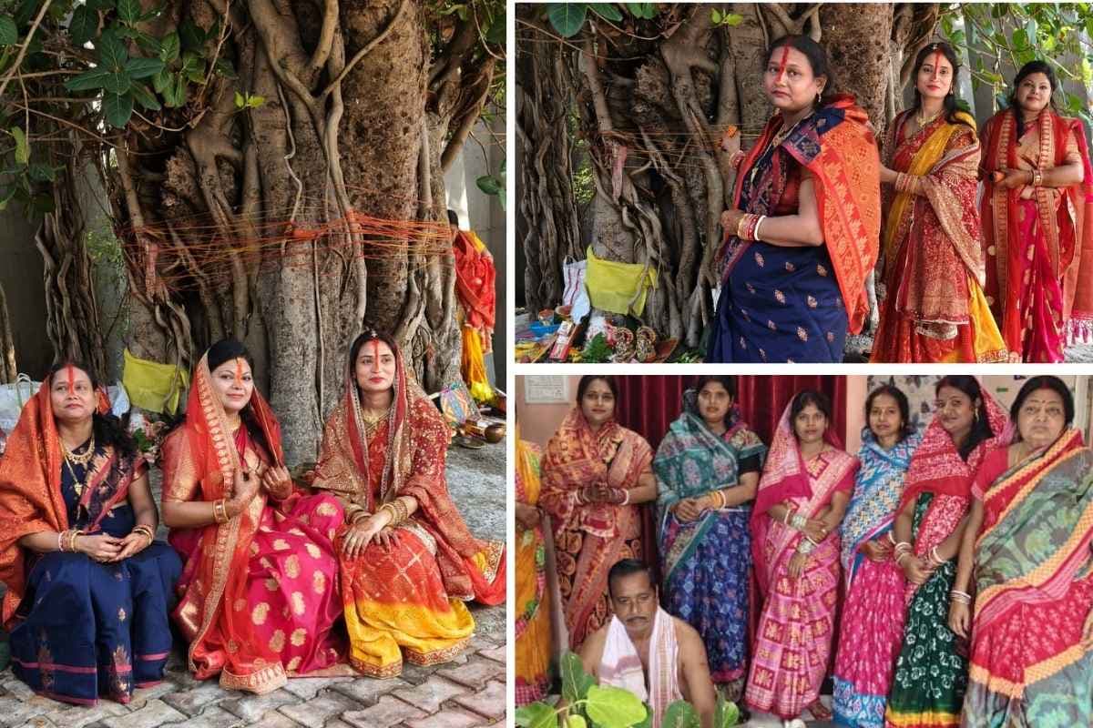 खरसावां में वट सावित्री पर सुहागिनों ने की पूजा, पति की लंबी आयु की कामना 