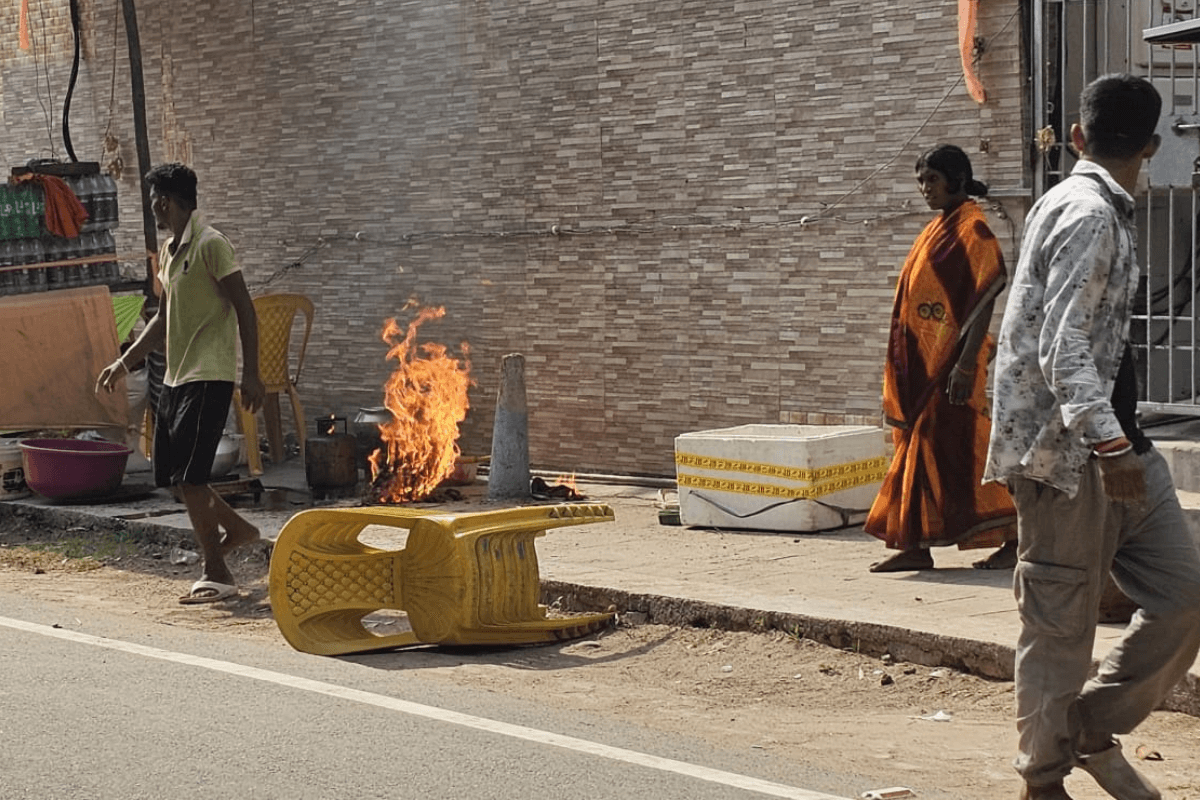 राजगीर मलमास मेला में खाना बनाते समय मिनी सिलेंडर में लगी आग, दुकानदारों की सूझबूझ से टला बड़ा हादस
