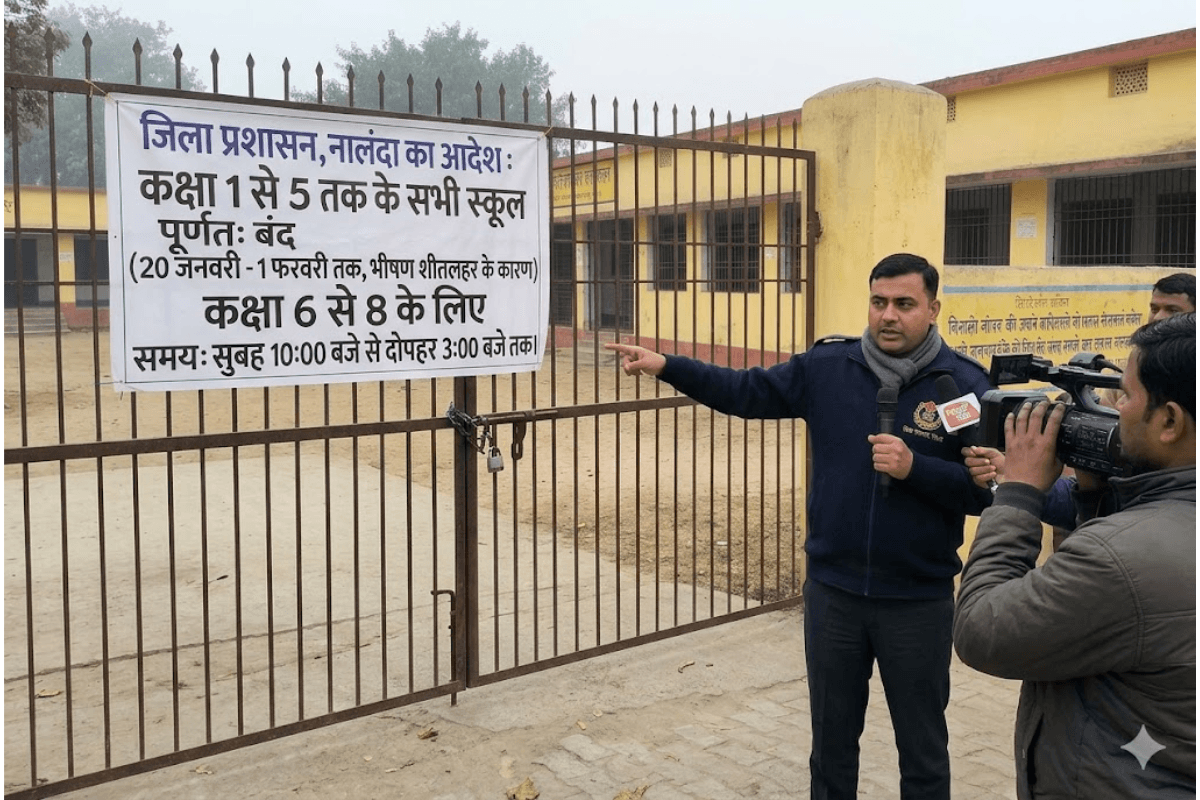 नालंदा में जिला प्रशासन का बड़ा फैसला, कक्षा 1 से 5 तक के स्कूलों पर पूर्ण प्रतिबंध, 6 से 8 के लिए बदला समय