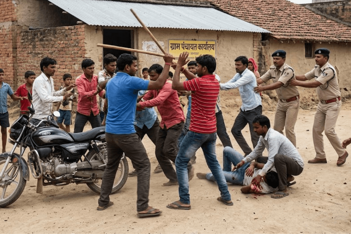 बच्चों के खेल में गिरी बाइक तो आपस में भिड़े दो पक्ष: जमकर लाठी-डंडे चले, दो घायल, 2 गिरफ्तार