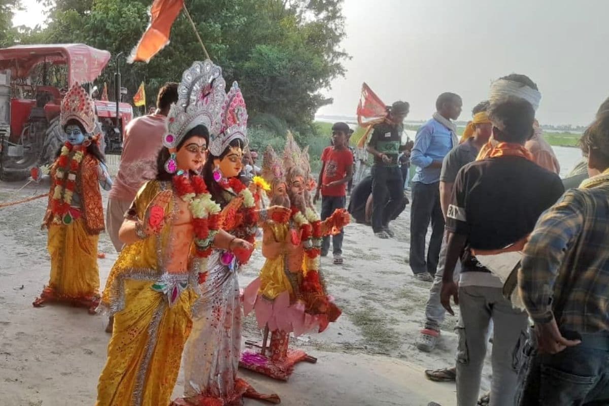 नौ दिवसीय श्रीरुद्र महायज्ञ संपन्न, श्रद्धालुओं ने किया मूर्ति विसर्जन