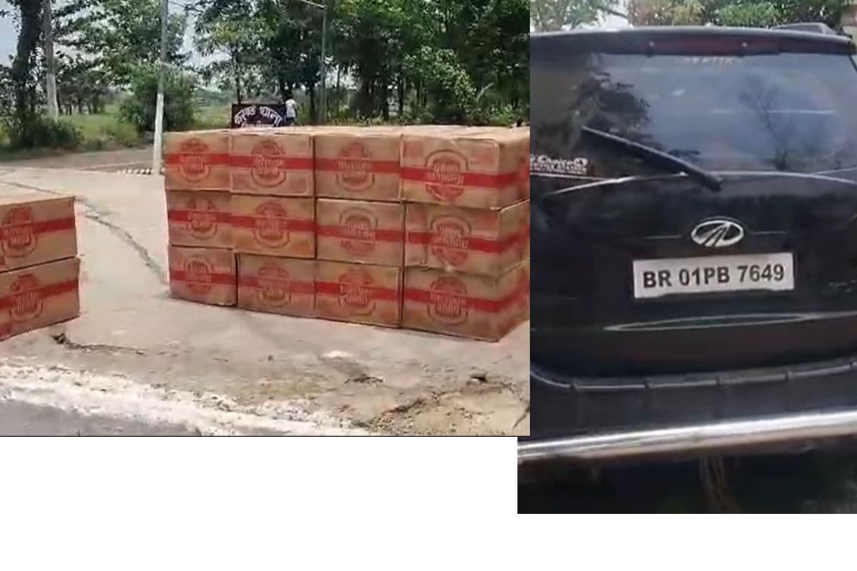 शेखपुरा में एक्सयूवी कार से 1032 कैन बीयर बरामद, चालक फरार