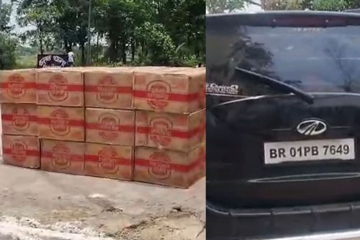 शेखपुरा में एक्सयूवी कार से 1032 कैन बीयर बरामद, चालक फरार