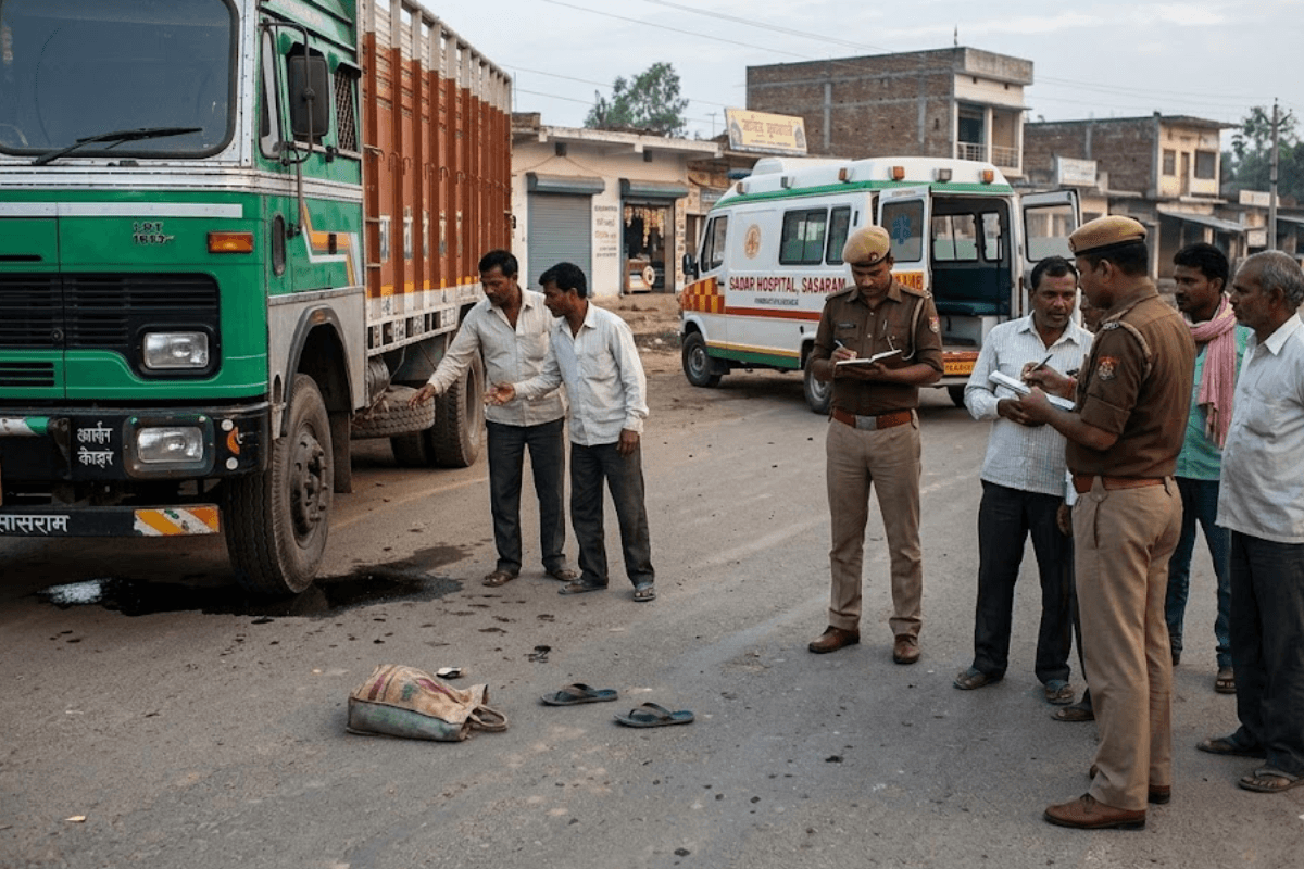 सासाराम में मॉर्निंग वॉक से लौट रही वृद्ध महिला को ट्रक ने कुचला, हालत गंभीर