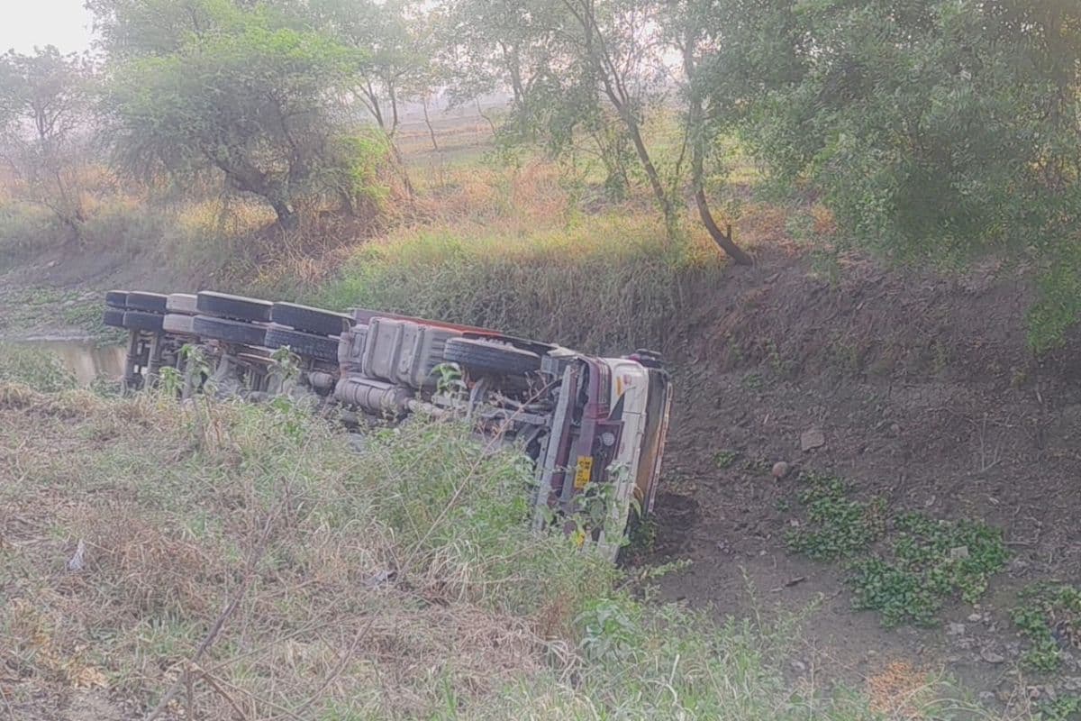 container overturned