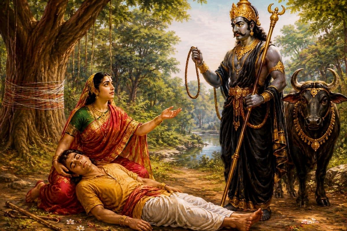 कैसे सावित्री यमराज से सत्यवान के प्राण वापस लेकर आईं? जानें पूरी कथा