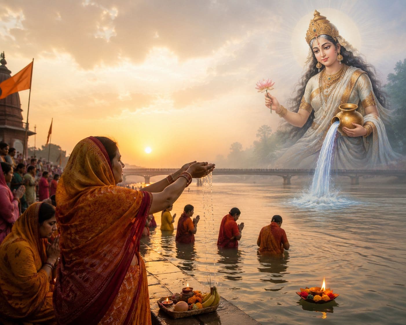 सहरसा में गंगा दशहरा पर श्रद्धालुओं ने किया स्नान और दान