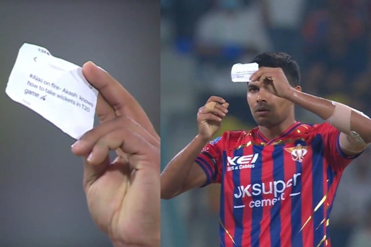 पेपर नोट सेलिब्रेशन से वायरल हुए आकाश सिंह, डेब्यू मैच में CSK के खिलाफ बरपाया कहर; VIDEO