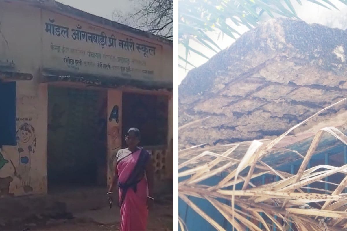 नोवामुंडी के मॉडल आंगनबाड़ी केंद्र की हालत खस्ता, जर्जर भवन में पढ़ने को मजबूर मासूम 