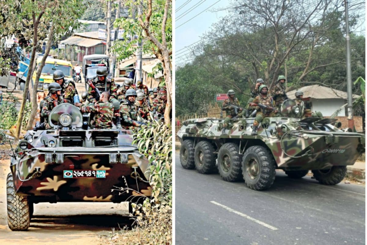 बांग्लादेश में सेना के ठिकानों पर ‘यासीन बाहिनी’ का अटैक, सड़कें खोदकर रास्ते किए बंद, बुलडोजर से तोड़ा कैंप