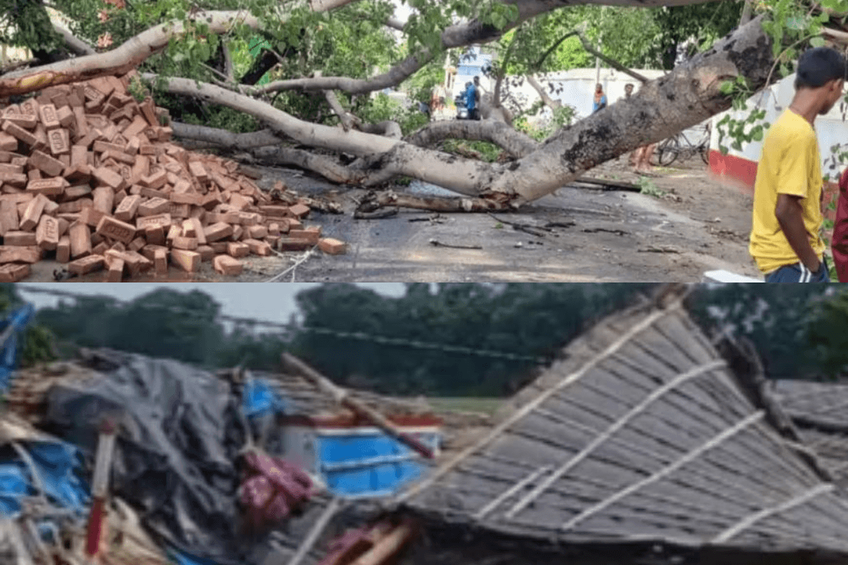 बेगूसराय में कुदरत का कहर: आधी रात के तूफान ने मचाई तबाही, बिजली-पानी और यातायात व्यवस्था चरमराई