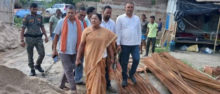 विधायक ने निर्माणाधीन पावरग्रिड का किया निरीक्षण