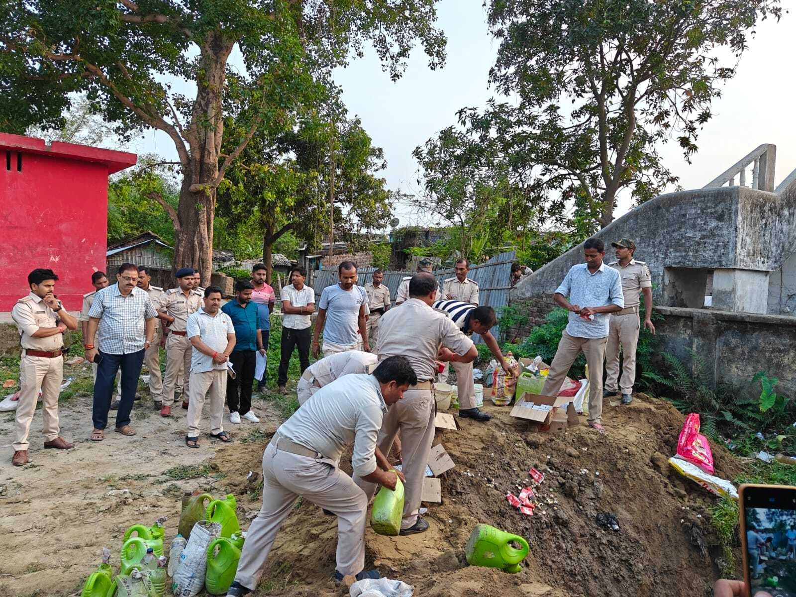 शराब विनिष्टीकरण अभियान : 1474 लीटर से अधिक शराब नष्ट