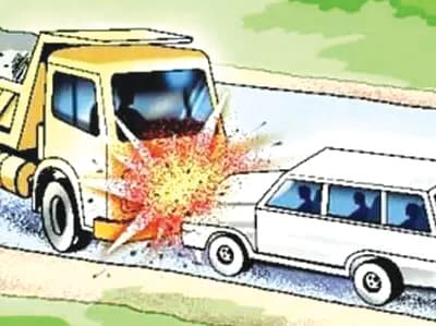 बोकारो से गया आ रहे परिवार की गाड़ी को हाइवा ने मारी टक्कर, महिला की मौत, आधा दर्जन लोग घायल