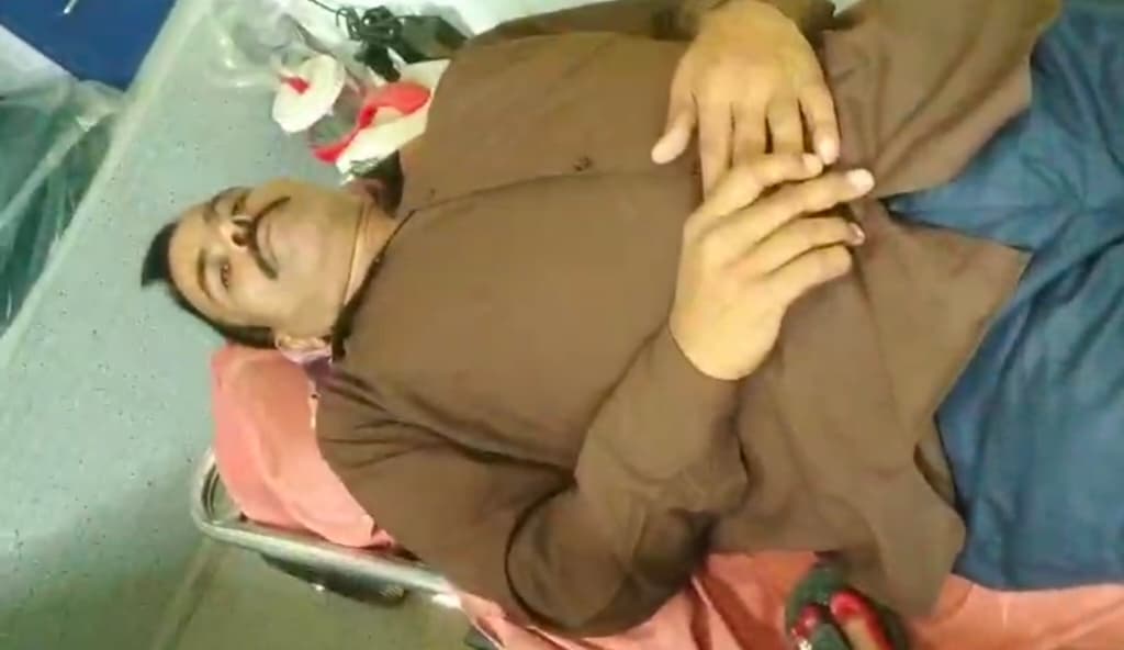 सड़क हादसे में ससुराल से लौट रहा युवक जख्मी