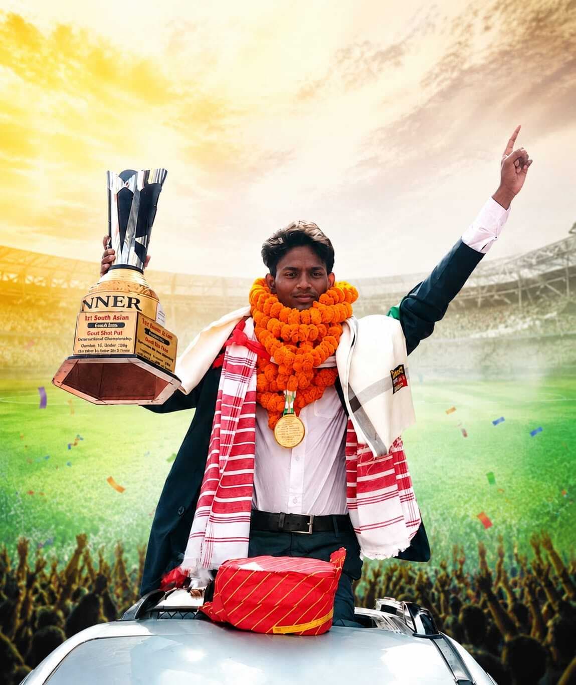 गोल शॉट बॉल इंडिया जूनियर टीम के कप्तान रौशन ने विश्व विजेता का खिताब जीत भारत का नाम किया रोशन