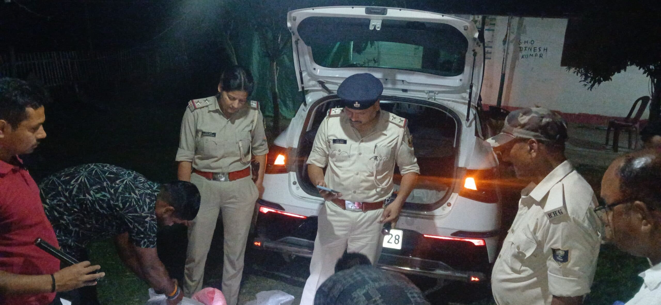 एनएच 31 कटरिया पुलिस पोस्ट पर वाहन तलाशी में 20 किलो गांजा बरामद