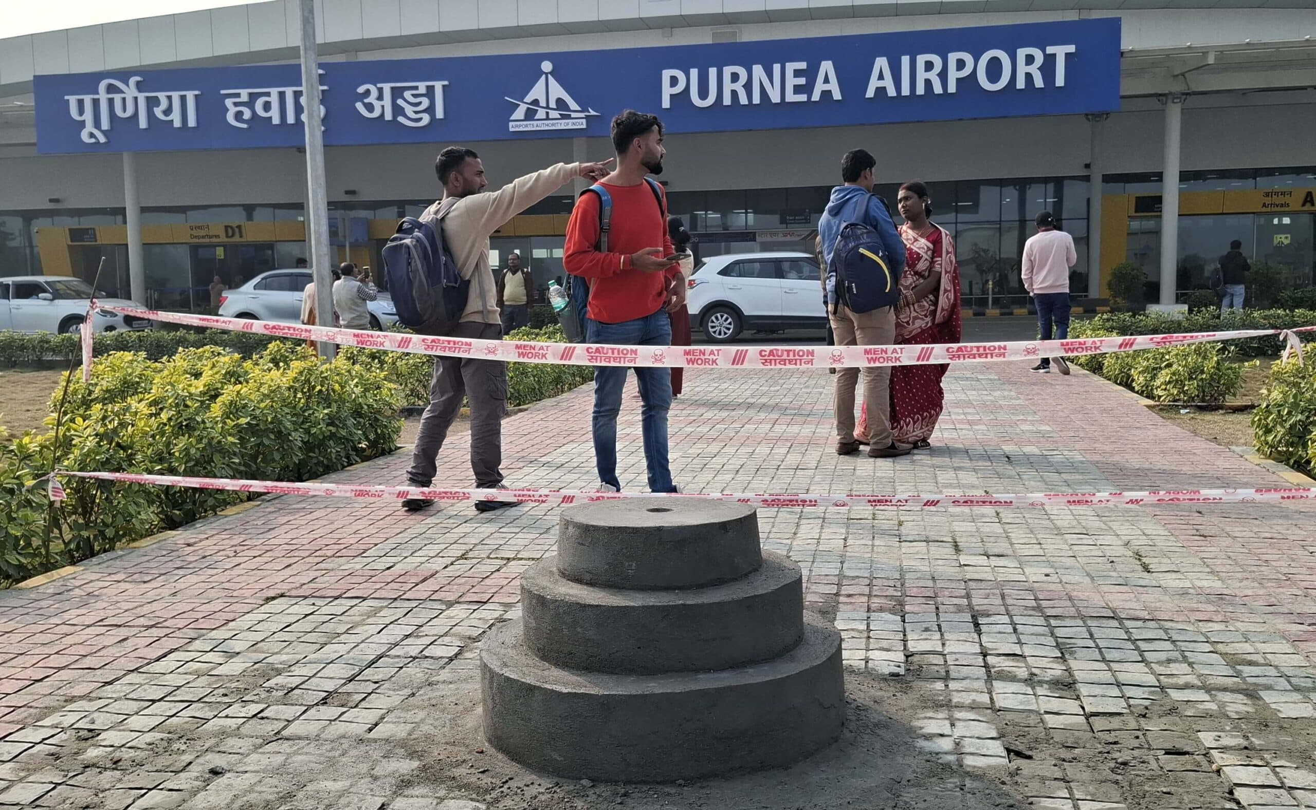 पूर्णिया एयरपोर्ट से आवागमन कर रहे यात्रियों की दैनिक संख्या 1000 पार