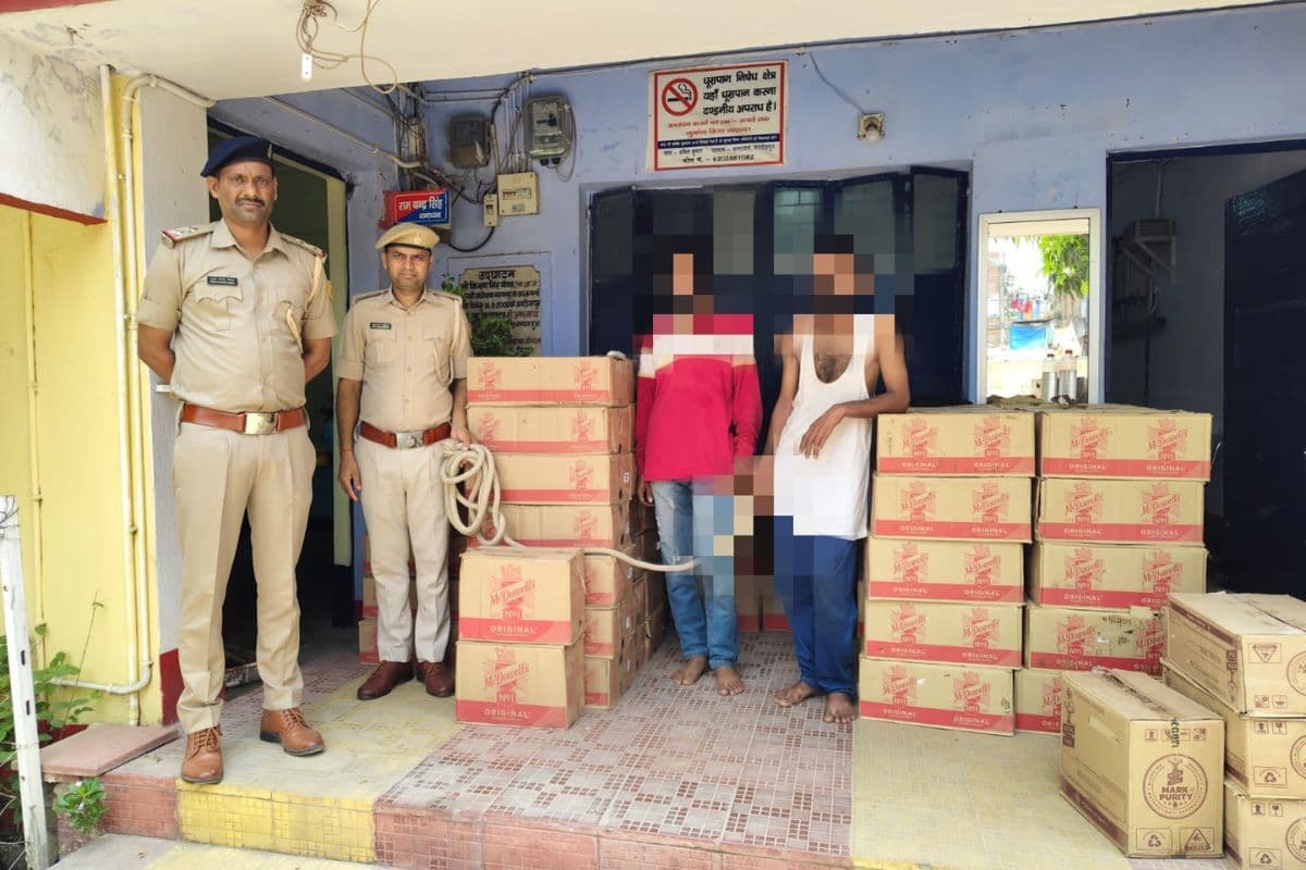 भागलपुर पुलिस ने पकड़ी 1122 लीटर विदेशी शराब की बड़ी खेप, पंजाब के दो तस्कर गिरफ्तार