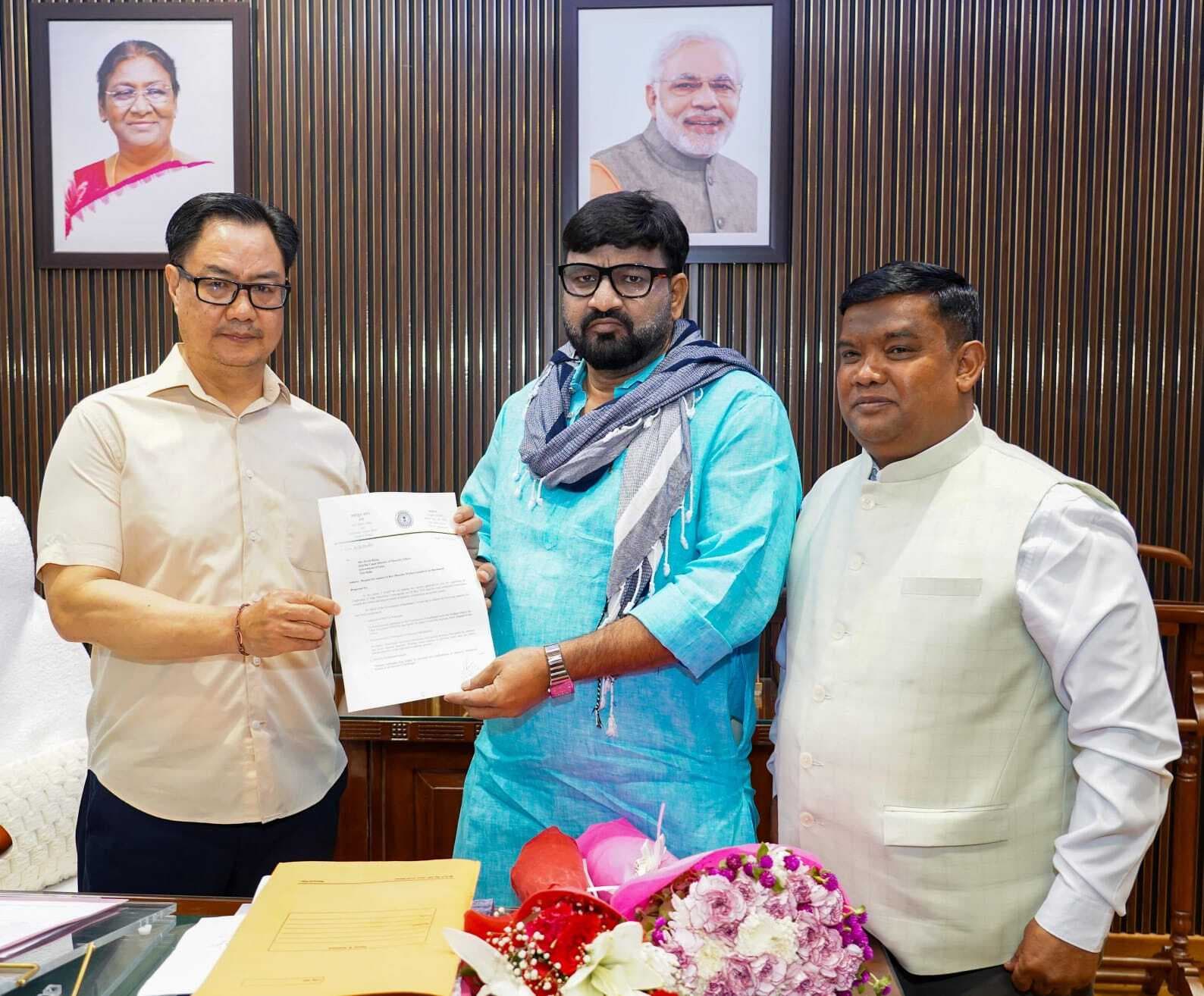 झारखंड के अल्पसंख्यक विकास पर नई दिल्ली में हफीजुल हसन ने केंद्रीय मंत्री किरेन रिजिजू से की मुलाकात