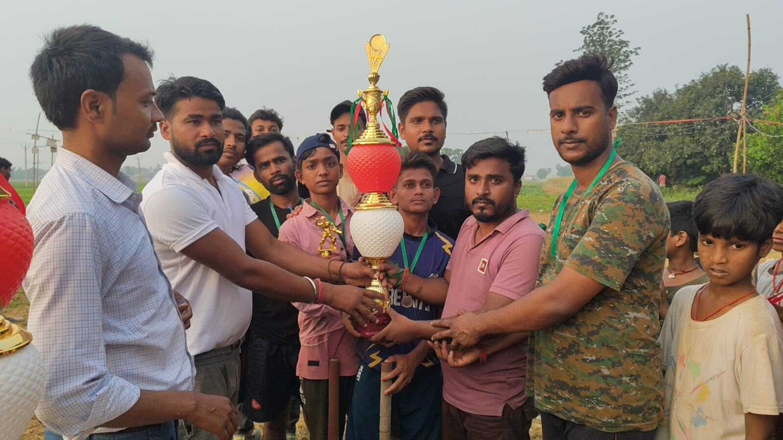 शॉर्ट लेग क्रिकेट टूर्नामेंट में संदीप इलेवन खानपुर टीम का रहा दबदबा
