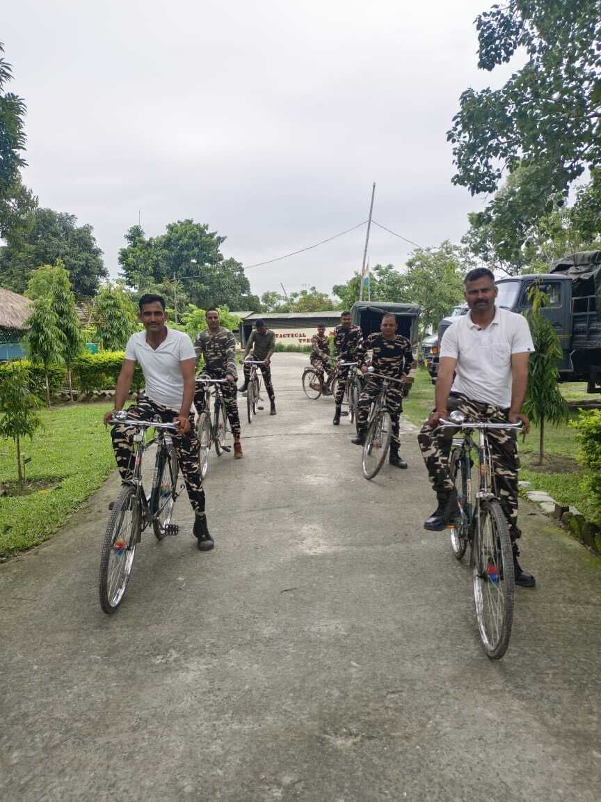 पर्यावरण संरक्षण और स्वास्थ्य जागरूकता को लेकर एसएसबी की साइकिल रैली आयोजित