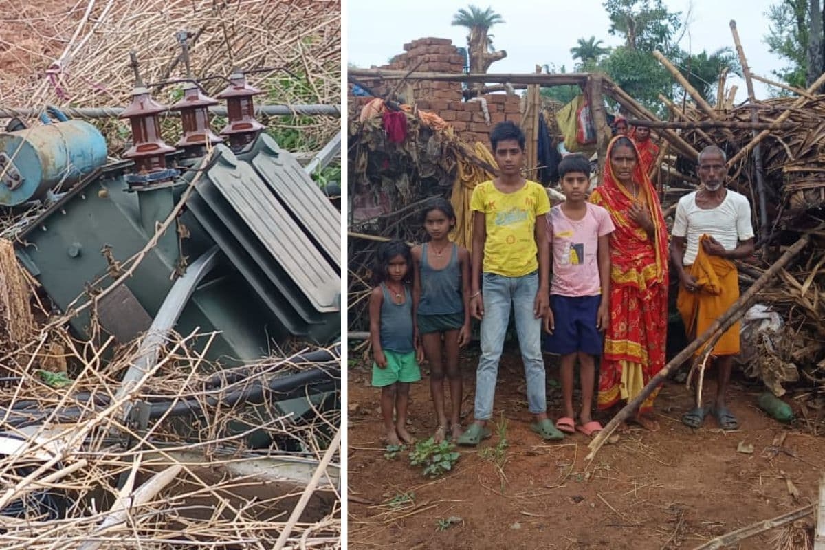 बांका के जयपुर में तेज आंधी में उड़े घरों के छप्पर, गिरे ट्रांसफाॅर्मर व सैकड़ों पेड़