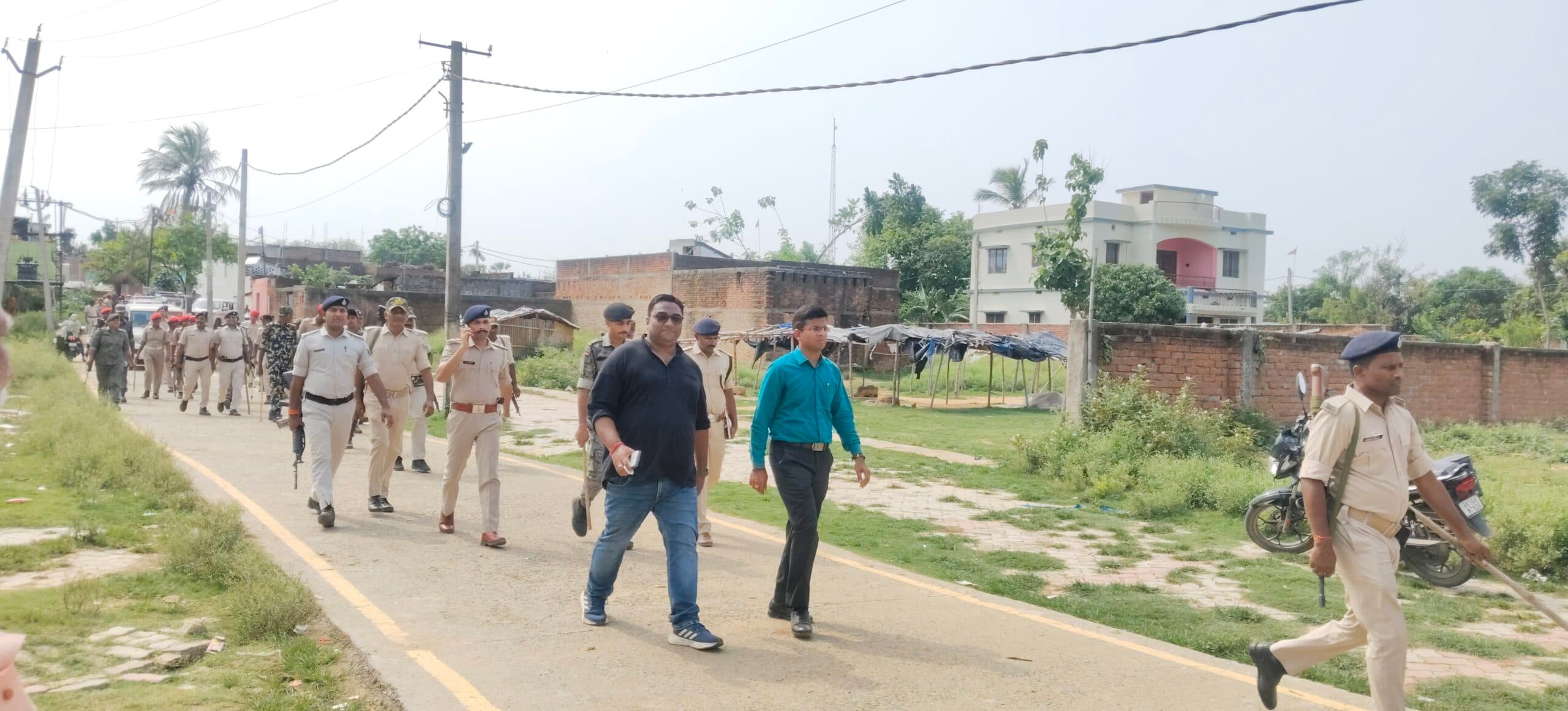Bhagalpur news हंगामा के बाद गांव में तनाव व भय का माहौल