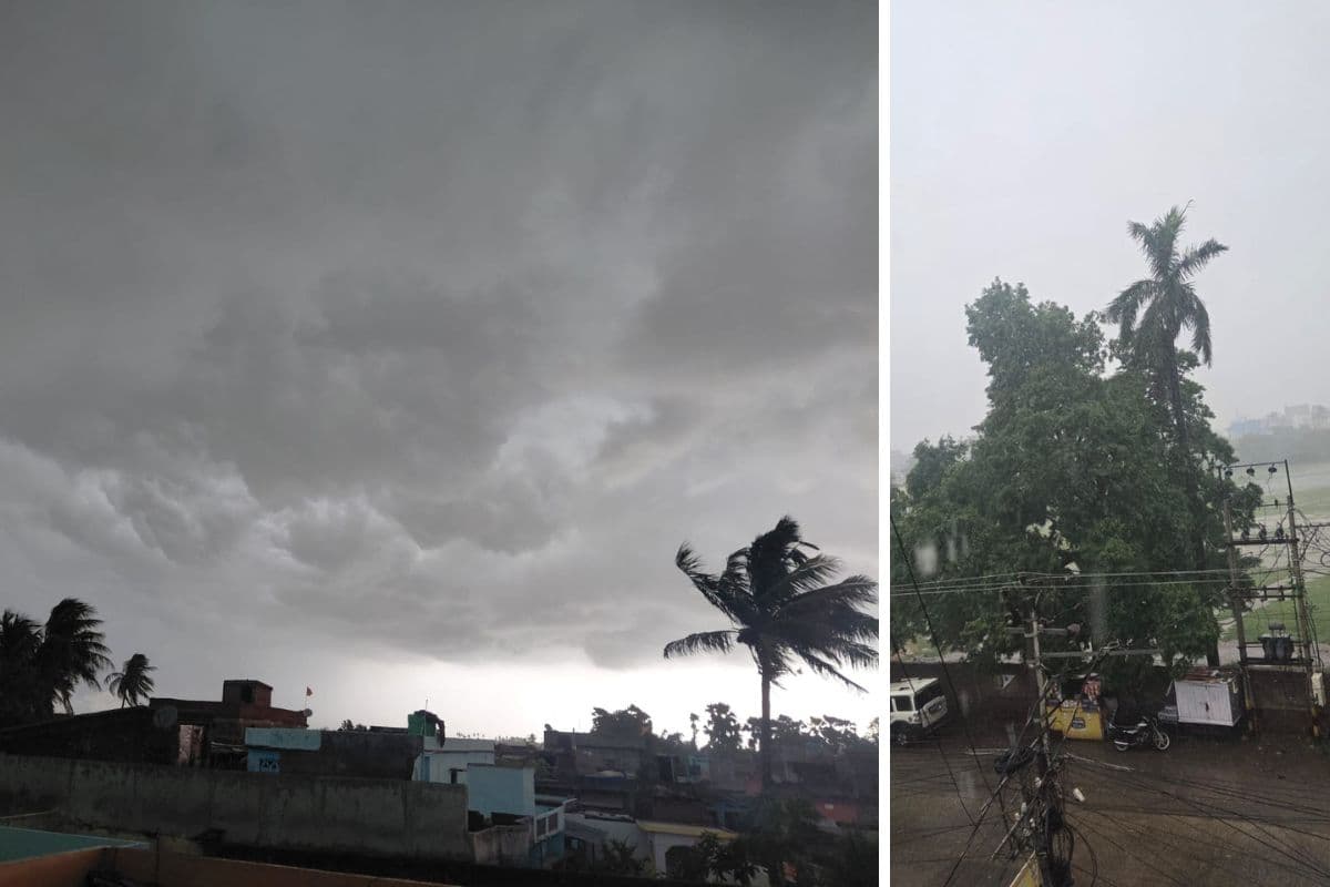 भागलपुर में सुबह 11:30 बजे ही छा गया शाम जैसा अंधेरा, काले बादलों व बारिश को देख लगा सावन आ गया