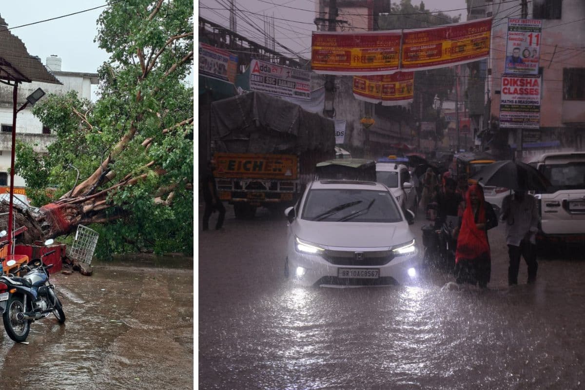 तेज आंधी और बारिश से भागलपुर में कई जगह गिरे पेड़, कई इलाकों की बिजली आपूर्ति ठप