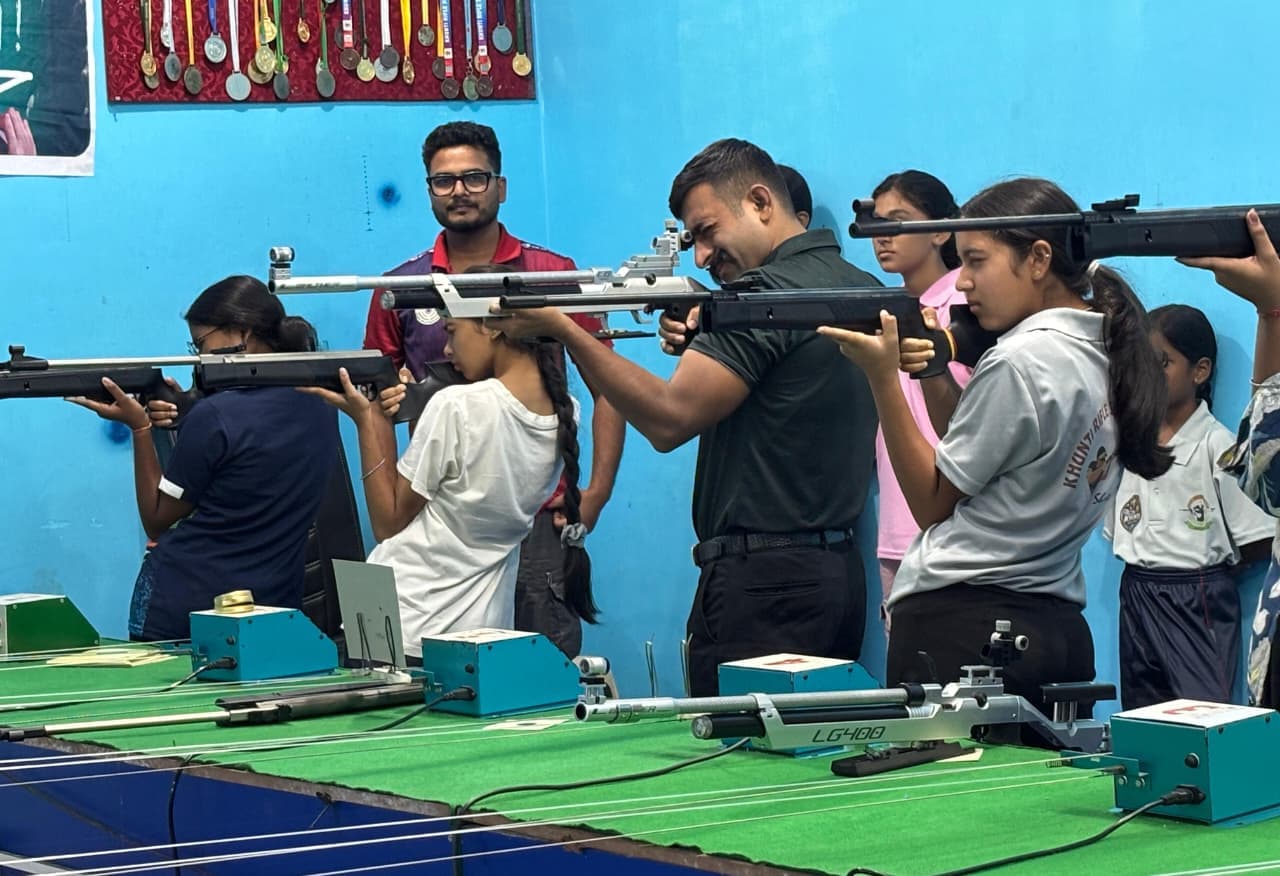एसपी ने निशाना साध खिलाड़ियों को बढ़ाया हौसला