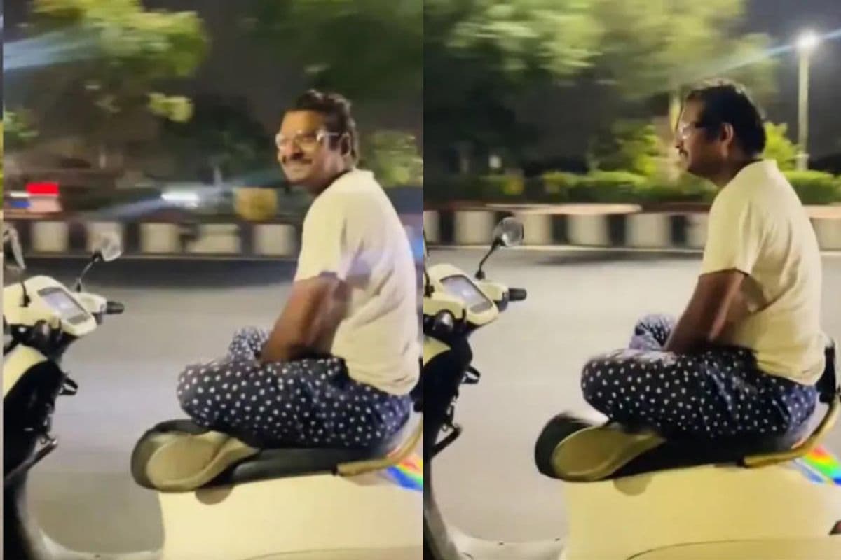 चलती स्कूटर पर पालथी मारकर बैठा युवक; खतरनाक स्टंट का वीडियो वायरल होते ही मचा बवाल