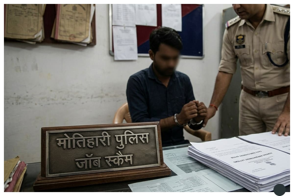 मोतिहारी: नौकरी दिलाने के नाम पर ठगी करने वाले गिरोह का भंडाफोड़, एक गिरफ्तार
