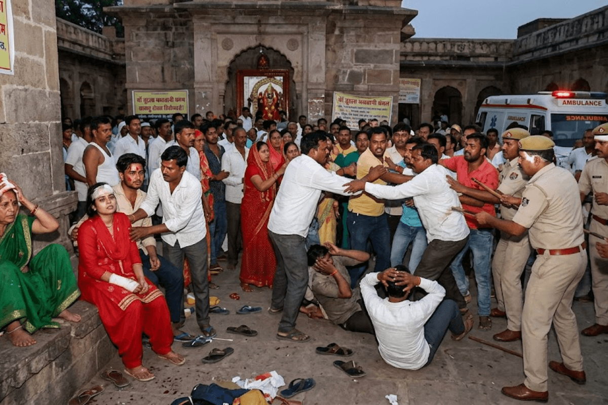रोहतास के मां तुतला भवानी धाम में दो गुटों के बीच जमकर मारपीट, तीन महिलाओं सहित आधा दर्जन लोग घायल, सिर फटे