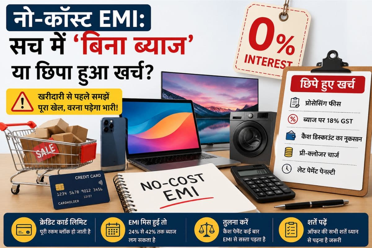 नो-कॉस्ट EMI क्या सच में फायदेमंद या सिर्फ झांसा होता है? यहां समझिए पूरा हिसाब