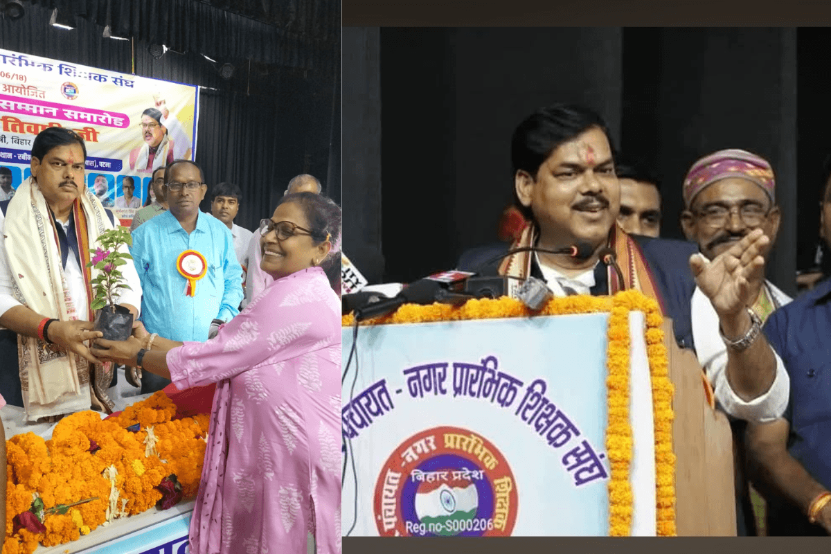 शिक्षक सम्मान हमारा अभियान के तहत शिक्षा मंत्री का भव्य स्वागत, समान वेतन की उठी मांग