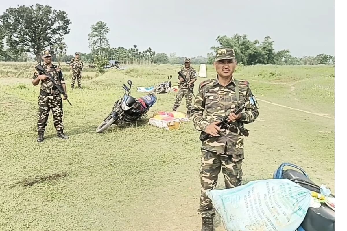 सीतामढ़ी: एसएसबी की कार्रवाई में तीन बाइक समेत 345 लीटर शराब बरामद