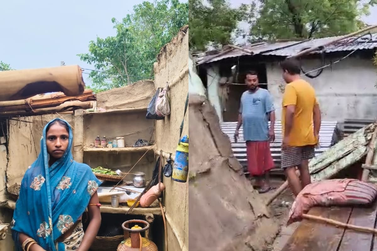 सीतामढ़ी: चोरौत में आंधी-बारिश का कहर, दर्जनों घरों के उड़ गए छप्पर