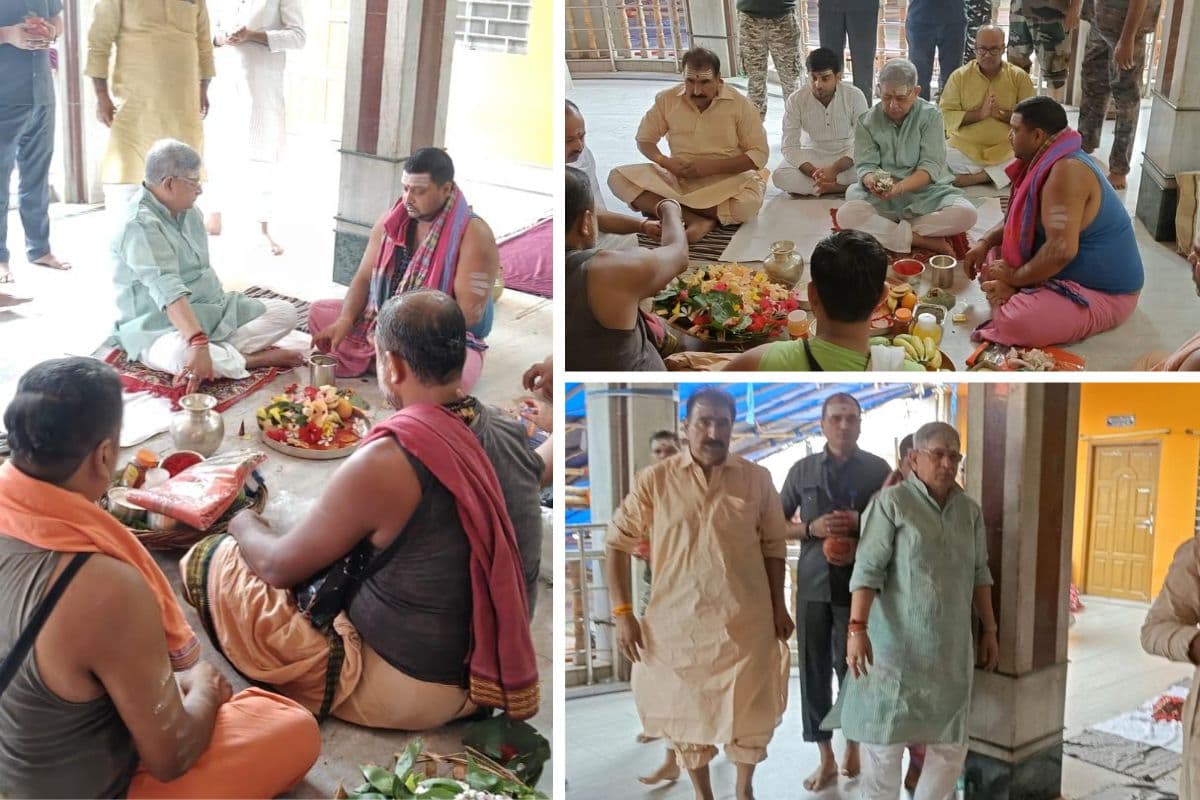 देवघर पहुंचे केंद्रीय मंत्री ललन सिंह, बाबा बैद्यनाथ धाम में की पूजा-अर्चना