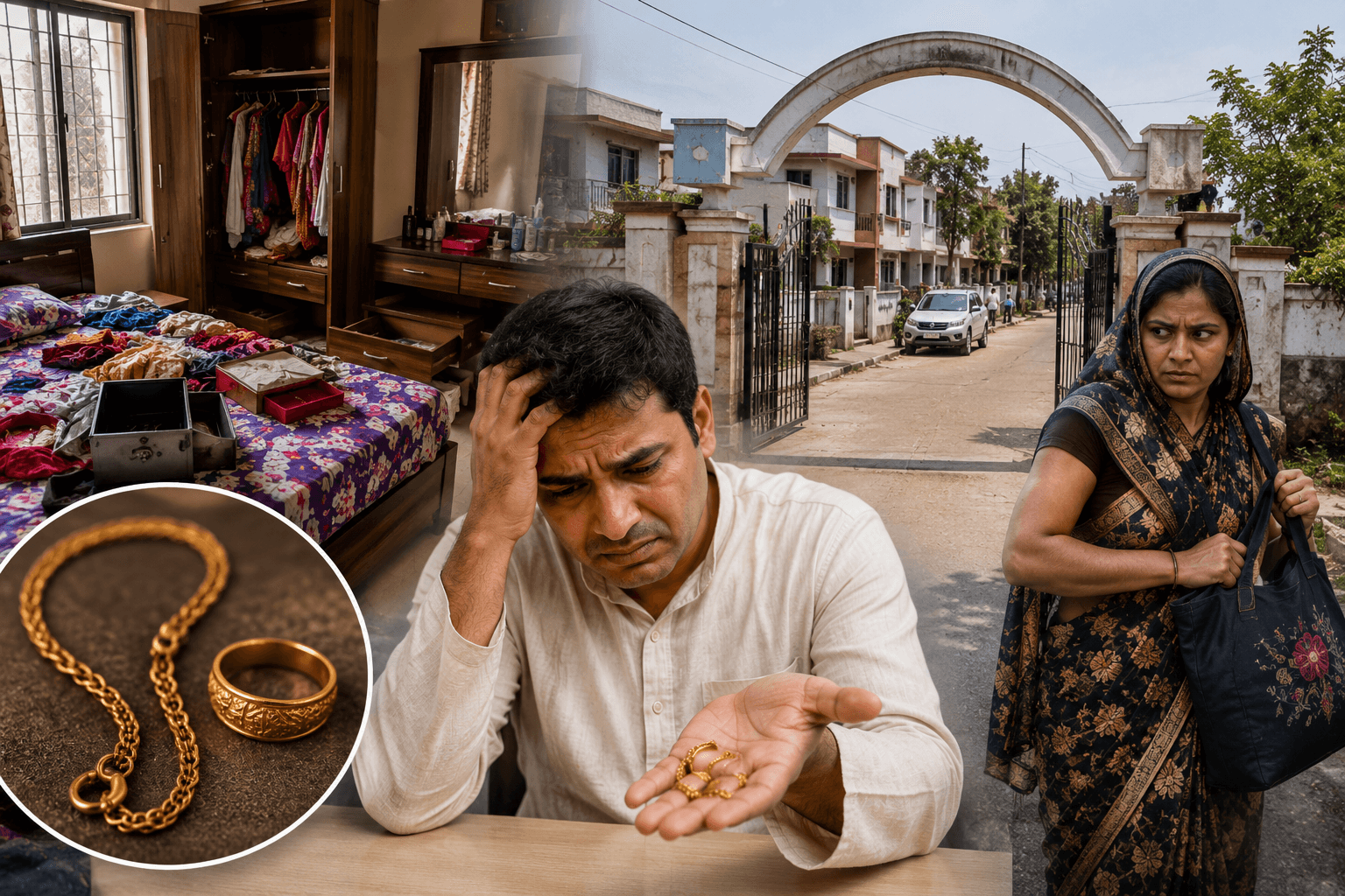 बैंकर्स कॉलोनी के घर से सोने के जेवरात चोरी, नौकरानी पर लगा आरोप