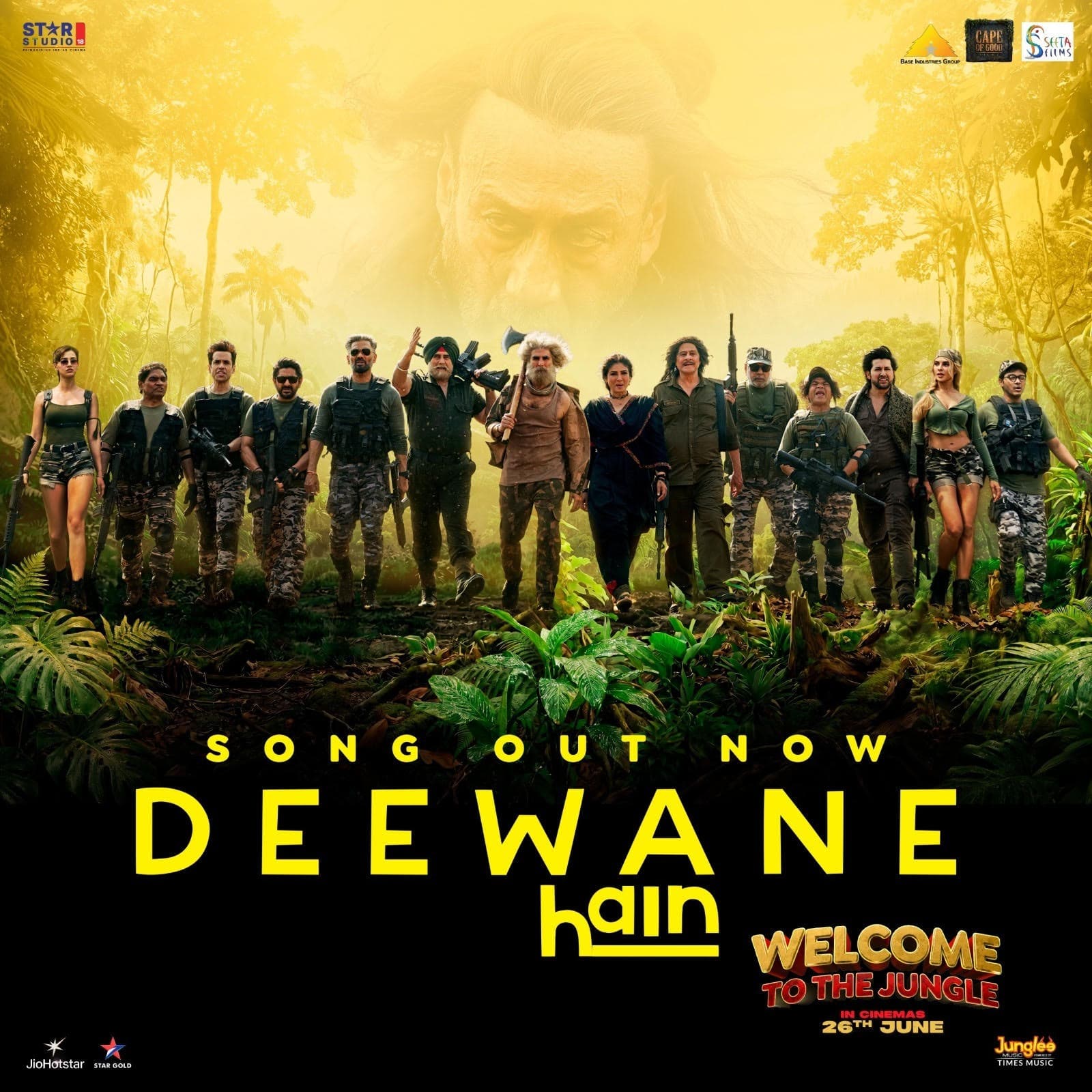 New release : 'वेलकम टू द जंगल' का गाना 'दीवाने हैं' हुआ आउट, एक साथ नजर आये कई दिग्गज