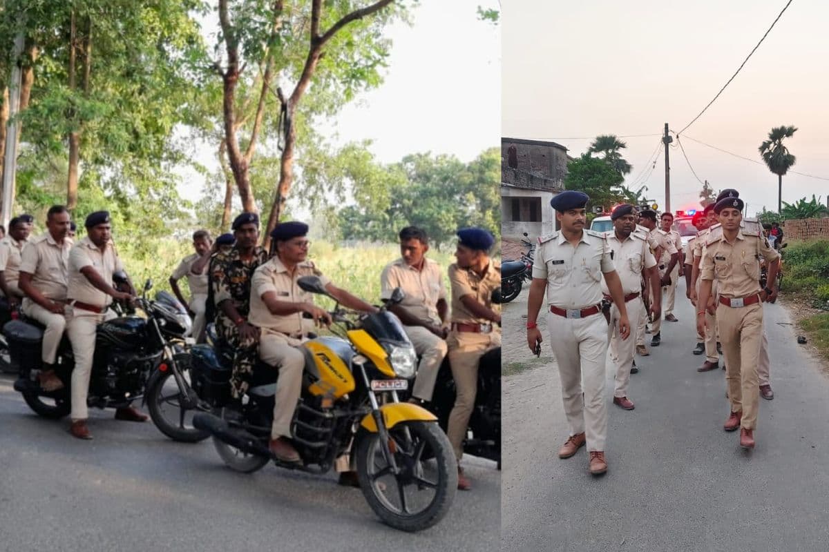 मुहर्रम को लेकर बेलसर थाना क्षेत्र में फ्लैग मार्च, पुलिस ने दिया शांति और सौहार्द का संदेश