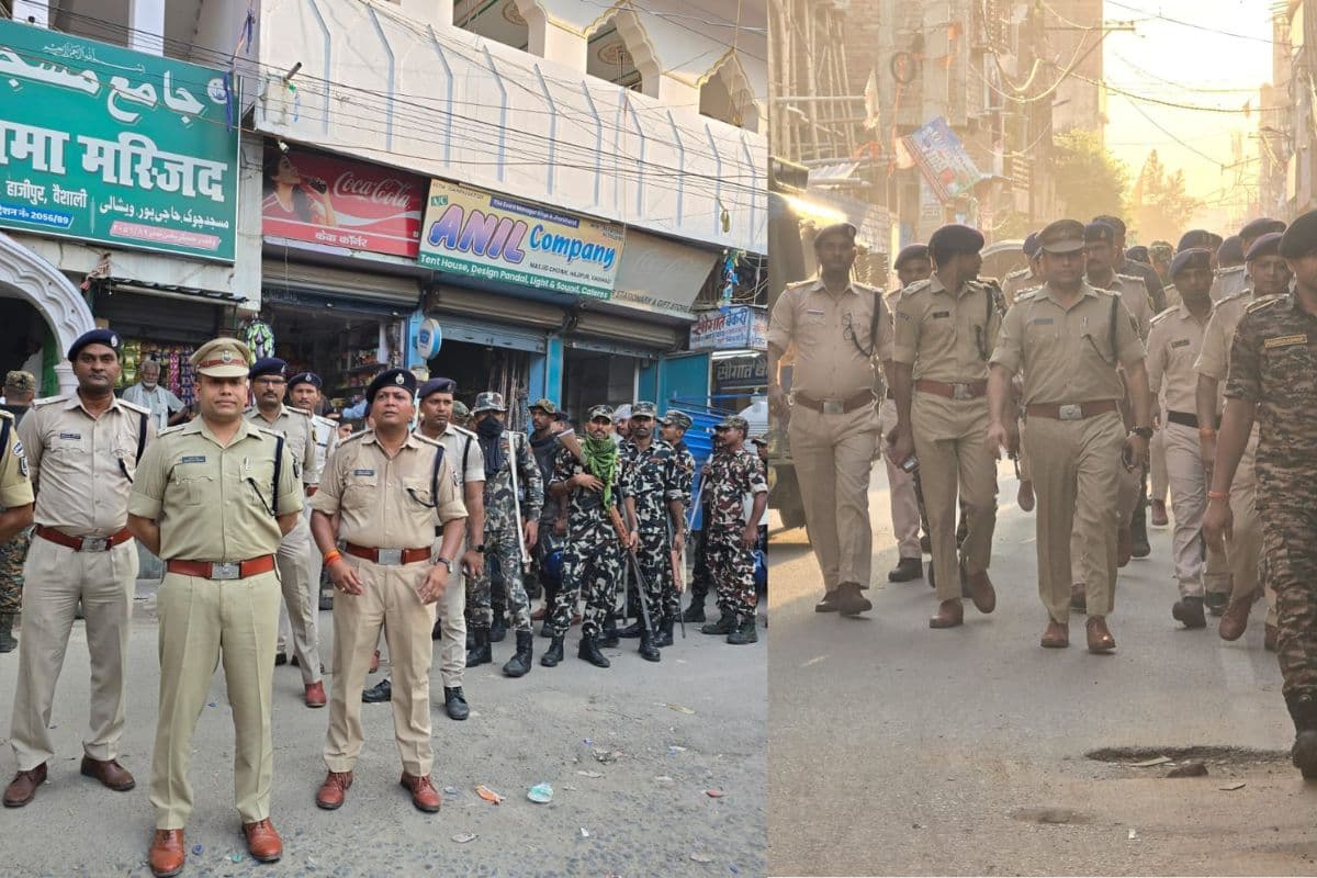 मुहर्रम को लेकर अलर्ट पर वैशाली पुलिस, SP शुभांक मिश्रा के नेतृत्व में सड़कों पर उतरा पुलिस बल
