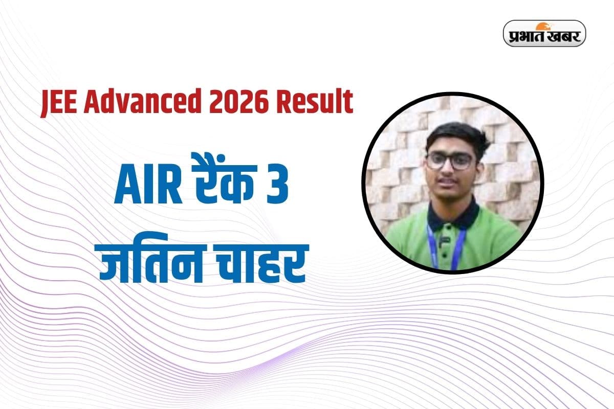 सीकर के जतिन चाहर ने हासिल की JEE एडवांस में रैंक 3, IIT में पढ़ाई का सपना हुआ पूरा