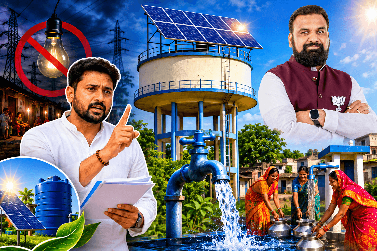 बिजली कटौती से बाधित हो रही नल-जल योजना, मुख्यमंत्री से सोलर पैनल लगाने की मांग