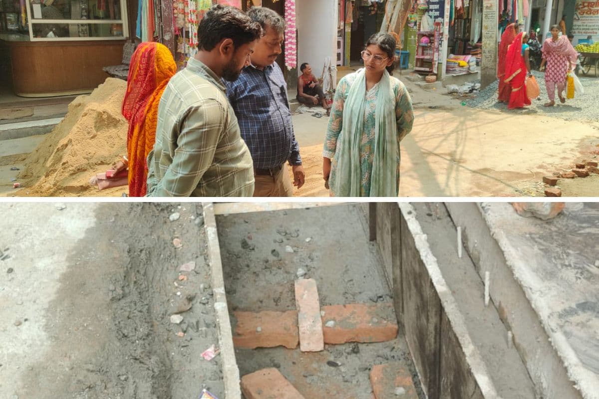 खगड़िया में नाला निर्माण में घटिया सामग्री का आरोप,  एसडीओ ने बनाई जांच टीम