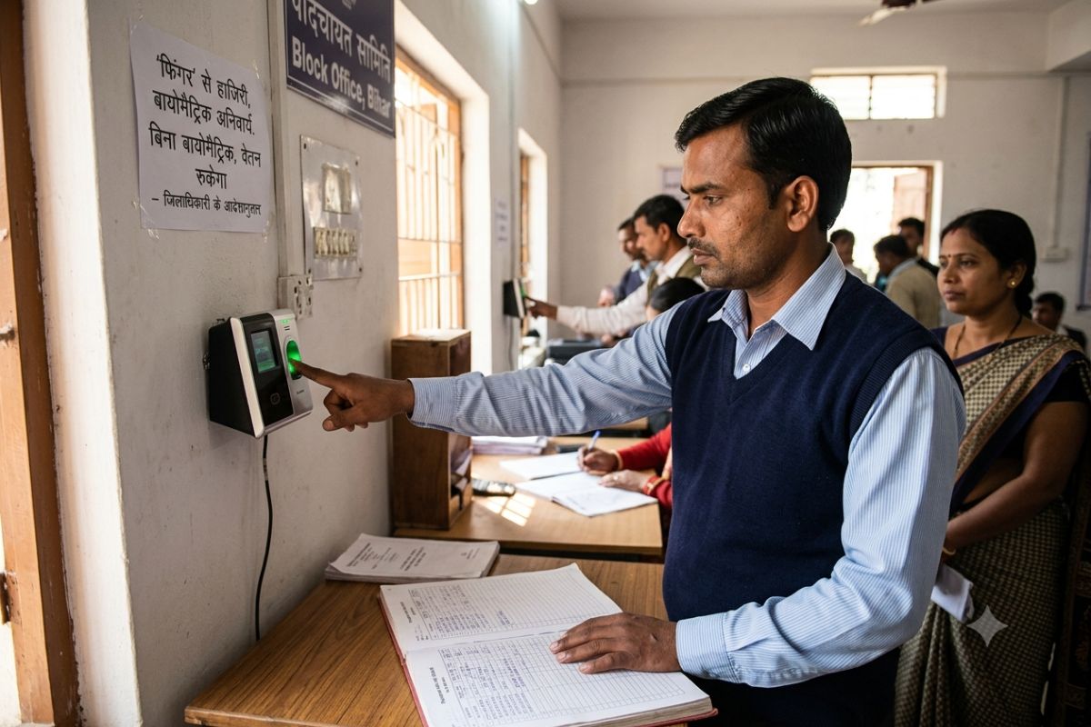 खगड़िया DM का आदेश, पंचायत कर्मियों की बायोमैट्रिक हाजिरी अनिवार्य, तभी मिलेगा वेतन