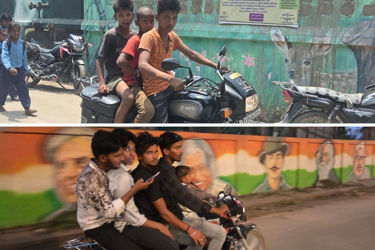 मधेपुरा में नाबालिगों की ट्रिपल लोडिंग बाइक सवारी बन रही जानलेवा, हर दिन बढ़ रहा हादसों का खतरा