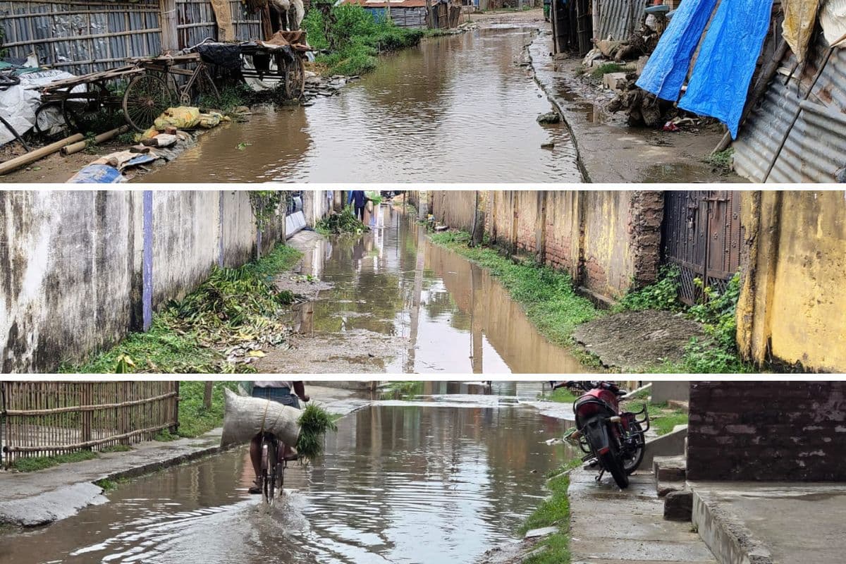 मधेपुरा में बारिश ने दिलाई गर्मी से राहत, लेकिन सड़कें बनीं तालाब